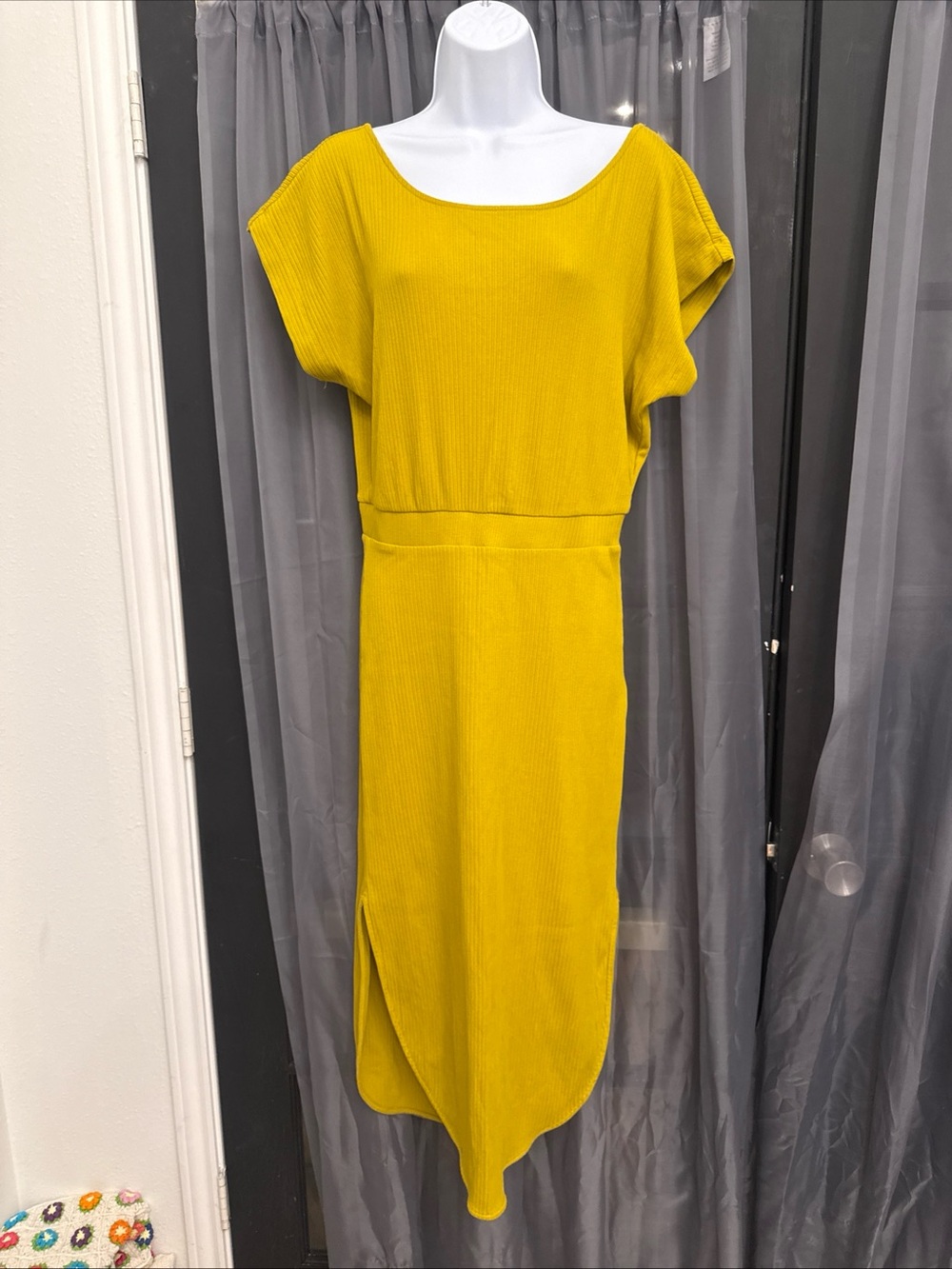 Daily Practice Anthropology Women’s Mustard Yellow Midi Dress XS
